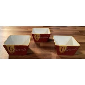 PIER 1 Imports CUCINA © 5” Antipasto Square Bowl Pier One Set of 3 Bowls